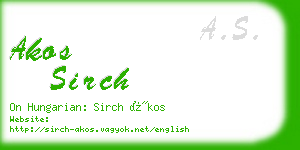 akos sirch business card